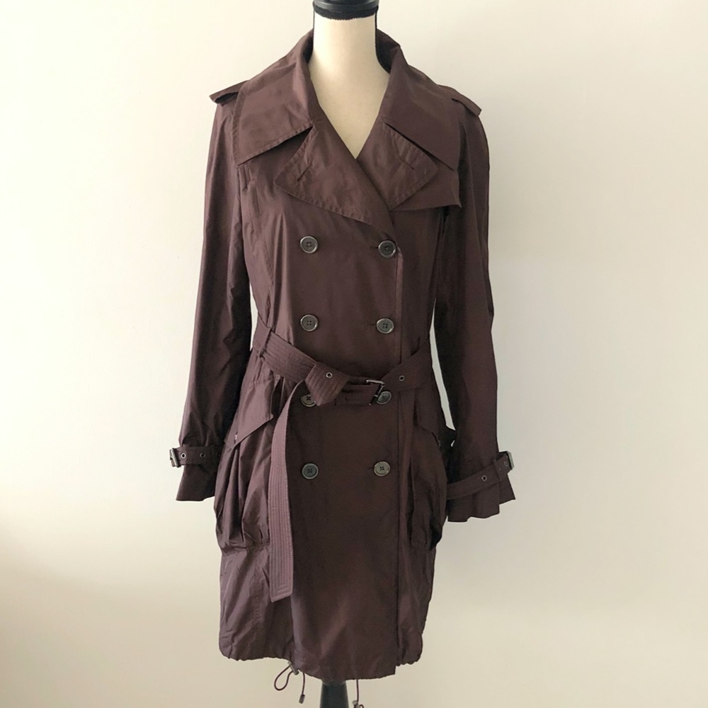 Women's Double-Breasted Brown Trench Coat